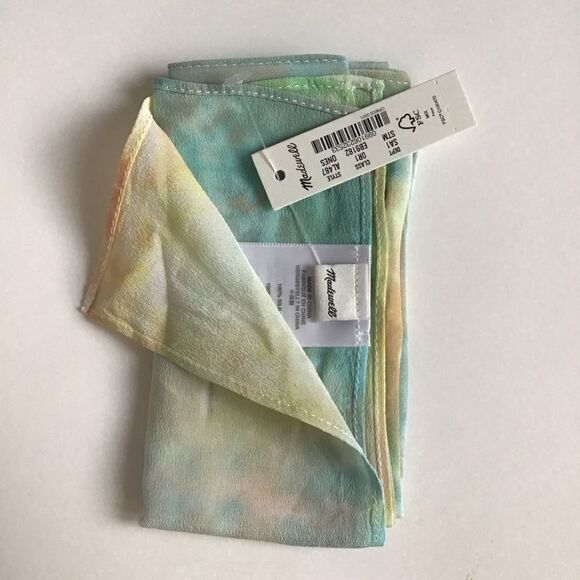 New‎ Madewell Silk Tie-Dye Bandana, rainbow color - Picture 4 of 6